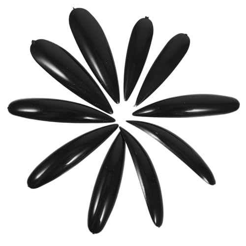 UKCOCO 5Stücke Künstliche Hexennägel für Damen Gefälschte Schwarze Maniküre Nägel Perfektes DIY Maniküre Zubehör für Halloween Cosplay und Rollenspiele Kratzfest und Einfach von UKCOCO