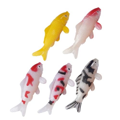 UKCOCO 5stücke Fisch Figuren Für Aquarium Und Teich Hochwertige Dekoration Farbvielfalt Für Lebendige Ihrer Einrichtung von UKCOCO