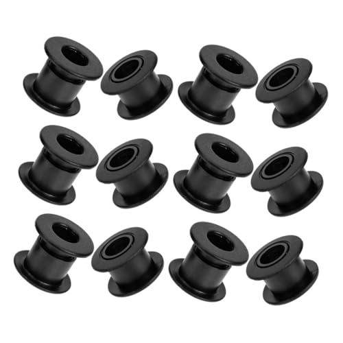 UKCOCO 6 Paare Fußballmaschine Kickertisch-Buchsenteile Kickertischplatte Lagerstange Kickertisch Teile tauschen Buchsen für Tischkicker Stangenlager für Tischfußball Plastik Black von UKCOCO