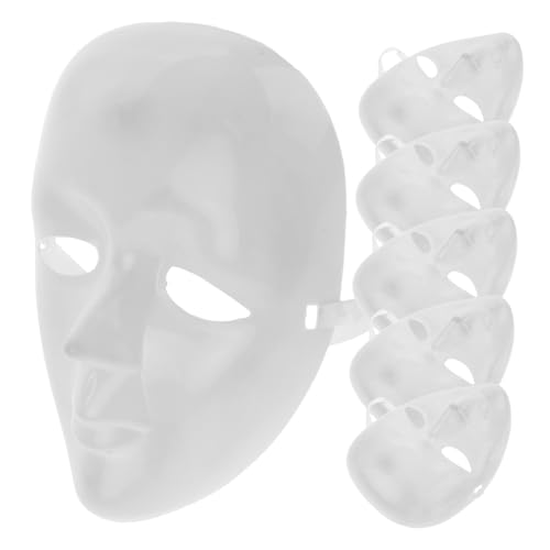 UKCOCO 6 Stck Teiliges Weiße DIY Vollgesichtsmaske aus Kunststoff Stabile Wiederverwendbare Party und Karnevalsmasken zum Bemalen Geeignet für Kostüm und Maskeradeveranstaltungen UKCOCO 6 Stck Teiliges Weiße DIY Vollgesichtsmaske aus Kunststoff Stabile Wiederverwendbare Party und Karnevalsmasken zum Bemalen Geeignet für Kostüm und Maskeradeveranstaltungen von UKCOCO