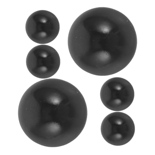UKCOCO 6 Stück Flipper Wirft Bälle Ab Reparatur Kind Ersatz Teil DIY-spielzubehör 3D Spielautomatenbälle Ball Komponente Mini Zum Anfassen Puzzle Arkade Plastik Black von UKCOCO