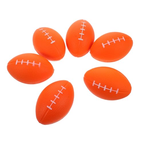 UKCOCO 6 Stück Fußball Fußball für Kleinkinder Fußballkinder Mini-Schaumkugeln Fußballparty bevorzugt Fußballspielzeug Mini -Bälle Fußbälle Polyurethan Orange von UKCOCO