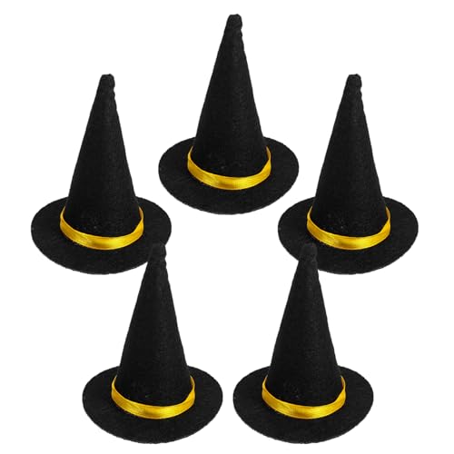 UKCOCO 6 Stück Halloween-Mini-Hexenhüte aus Filz, kleine Weinflaschen-Dekorationen – 7,9 x 7,9 x 8,9 cm, schwarze Halloween-Dekorationen für Partygeschenke UKCOCO 6 Stück Halloween-Mini-Hexenhüte aus Filz, kleine Weinflaschen-Dekorationen – 7,9 x 7,9 x 8,9 cm, schwarze Halloween-Dekorationen für Partygeschenke von UKCOCO