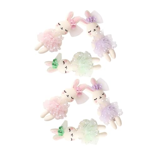 UKCOCO 6 Stück Kaninchenpuppe Kuscheltiere für Mädchen Kaninchen-Kleidungsornament Kleiner Stoffhase Süßes Stofftier Tierpuppen Miniatur-Kuscheltiere Polyester von UKCOCO