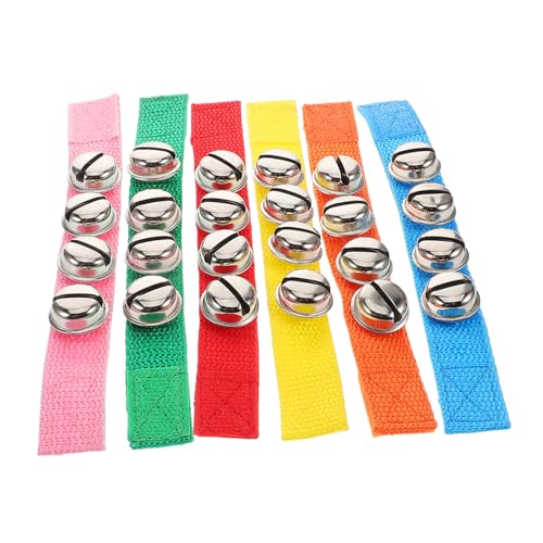 UKCOCO 6 Stück Kleines Handgelenk-Glockenspielzeug für Handglocke Handgelenkglocken für Hand-Auge-Koordinationsspielzeug Rhythmus- Babyglocken Stoff von UKCOCO