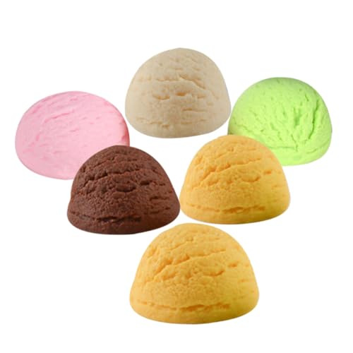 UKCOCO 6 Stück Künstliche Eiscreme Kugeln Fotografie Requisite Realistische Fake Eiscreme Modelle für Deko und Shop Displays aus Farbenfroh und Langlebig UKCOCO 6 Stück Künstliche Eiscreme Kugeln Fotografie Requisite Realistische Fake Eiscreme Modelle für Deko und Shop Displays aus Farbenfroh und Langlebig von UKCOCO