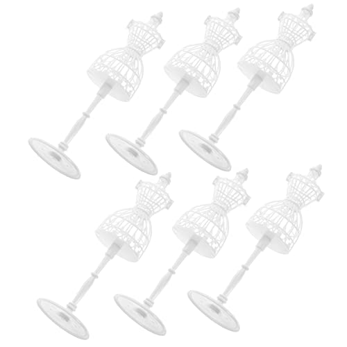 UKCOCO 6 Stück Mini Puppen Kleiderständer Verstellbare Mannequins für Puppenbekleidung für Schmuck und Accessoires Weiße Kleiderhalter für Puppenliebhaber UKCOCO 6 Stück Mini Puppen Kleiderständer Verstellbare Mannequins für Puppenbekleidung für Schmuck und Accessoires Weiße Kleiderhalter für Puppenliebhaber von UKCOCO