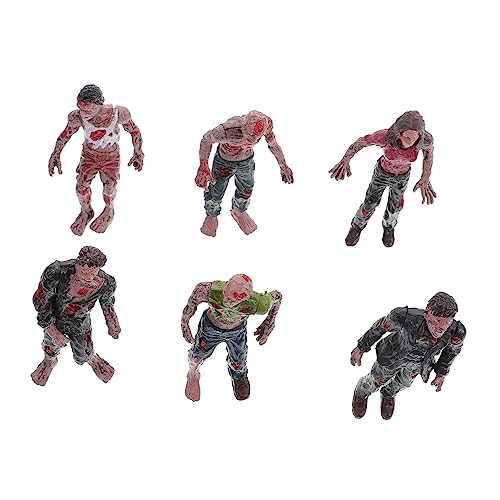 UKCOCO 6 Stück Mini Zombie Figuren aus Kunststoff Gruselige Zombie Puppen für Halloween Deko und Party Atmosphären Requisiten für Spaß und Schreckeffekte UKCOCO 6 Stück Mini Zombie Figuren aus Kunststoff Gruselige Zombie Puppen für Halloween Deko und Party Atmosphären Requisiten für Spaß und Schreckeffekte von UKCOCO