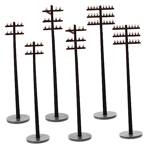 UKCOCO 6 Stück Miniatur Telegrafenmasten Modelle für DIY Dekoration Mikrolandschaft Zubehör für Sandtisch Puppenhaus und Modellbau UKCOCO 6 Stück Miniatur Telegrafenmasten Modelle für DIY Dekoration Mikrolandschaft Zubehör für Sandtisch Puppenhaus und Modellbau von UKCOCO