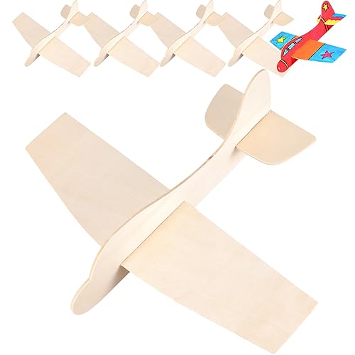 UKCOCO 6 Stück Teiliges Holzflugzeug Modellset zum Zusammenbauen DIY zum Bemalen für Kreatives Basteln Handfertigkeiten UKCOCO 6 Stück Teiliges Holzflugzeug Modellset zum Zusammenbauen DIY zum Bemalen für Kreatives Basteln Handfertigkeiten von UKCOCO