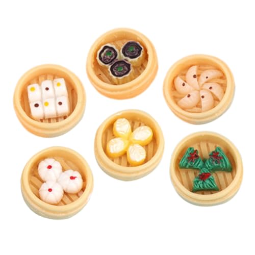 UKCOCO 6 Stück Teiliges Miniatur Dampfgarer mit Künstlichen Gedämpften Brötchen Realistisches Puppenhaus Zubehör für Kinderspielküchen Mini Food Modell für Dekoration und Lernspielzeug UKCOCO 6 Stück Teiliges Miniatur Dampfgarer mit Künstlichen Gedämpften Brötchen Realistisches Puppenhaus Zubehör für Kinderspielküchen Mini Food Modell für Dekoration und Lernspielzeug von UKCOCO