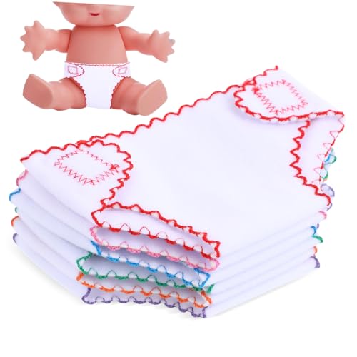 UKCOCO 6 Stück Teiliges Puppen Windel aus Langlebig und DIY Puppenzubehör für Buntes Design in Rot Blau Orange Grün für Amerikaner Mädchenpuppen von UKCOCO