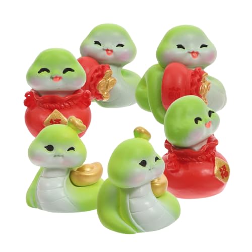 UKCOCO 6stücke Resin Figuren Für Jahr Zodiac Schlangen Ornamente Für Auto Büro Und Wohnraumdekoration Feng Shui UKCOCO 6stücke Resin Figuren Für Jahr Zodiac Schlangen Ornamente Für Auto Büro Und Wohnraumdekoration Feng Shui von UKCOCO