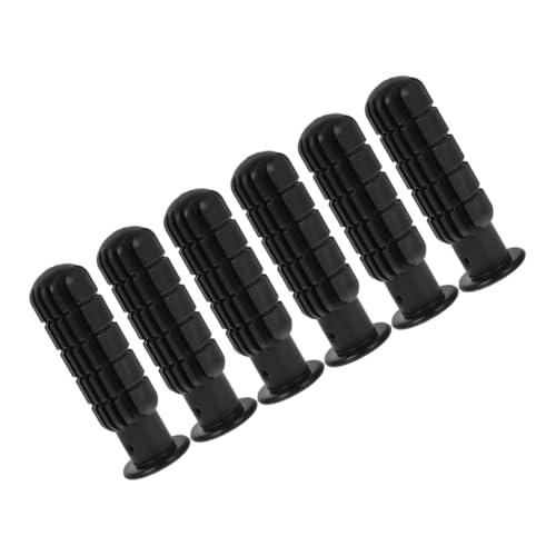 UKCOCO 6 Stück Tischfußballgriff Kickertisch-Griff Griff Für Tischfußball Tischfußball-Griff Ersatzgriffe Für Tischfußball Aus Kunststoff Austauschbare Kickergriffe PVC Black von UKCOCO