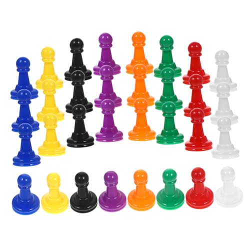 UKCOCO 64 Stück Spielsteine Spielmarken Peg Brettspiel Tabletop Spielkomponenten Dame Brettspiel Candyland Spiel Bingo Marker Chips Tabletop Spiele Peg Spiel Kunststoff von UKCOCO