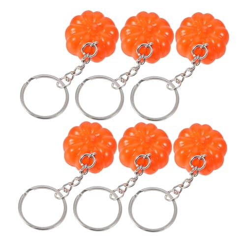 UKCOCO 6Stücke Halloween Kürbis Schlüsselanhänger Langlebige Taschen Dekoration für Halloween Partygeschenke Leichtes Design mit Schnalle Sicher von UKCOCO