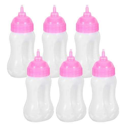 UKCOCO 6Stücke Mini Milchflaschen für Babypuppen Puppenzubehör für Rollenspiele Langlebig und Sicher für Jahren Fördert Kognitive Fähigkeiten und Kreative Spiele von UKCOCO
