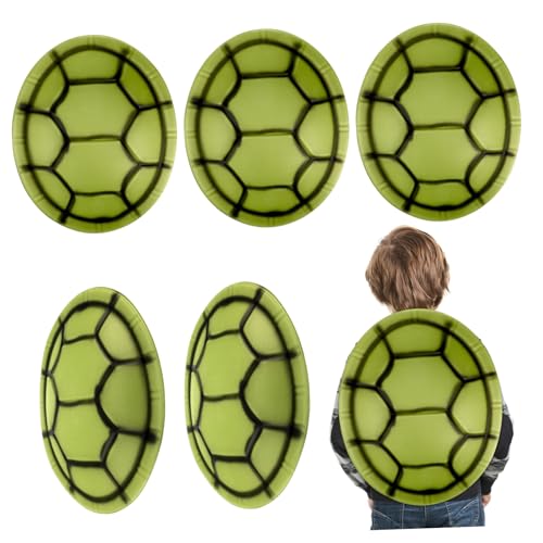 UKCOCO 6Stücke Teiliges Schildkrötenpanzer Kostüm Realistischer Schildkrötenpanzer für Halloween Cosplay Leicht und Bequem für Gruppenkostüme und Familienfeiern von UKCOCO