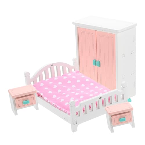 UKCOCO 7 Stück Puppenhausmöbel Puppenstuhl Zubehör Für Puppenhäuser Miniaturmöbel Mini-Sofa Kleine Puppenstubenmöbel Modell Puppenstubentisch Mini-Stuhl Wohnstuhl Hölzern von UKCOCO