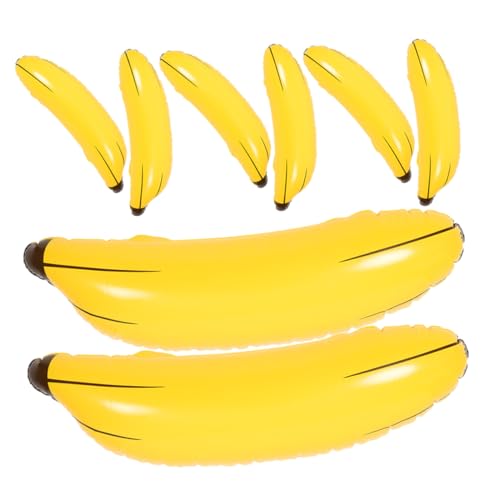 UKCOCO 8 Stück Aufblasbares Bananenspielzeug Ring-Wurf künstliche Banane Junggesellinnenparty Junggesellenabschiedsspiele Bananenplakate Bananenballon Bananenstütze Bananenkostüm PVC Gelb UKCOCO 8 Stück Aufblasbares Bananenspielzeug Ring-Wurf künstliche Banane Junggesellinnenparty Junggesellenabschiedsspiele Bananenplakate Bananenballon Bananenstütze Bananenkostüm PVC Gelb von UKCOCO