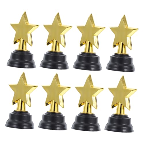 UKCOCO 8 Stück Fünfzackige Sterntrophäe Basketballtrophäen Kleine Trophäe Minitrophäe Siegertrophäen Trophäenpreis Trophäenbecher Kinderspielzeugtrophäe Trophäen Zur Belohnung von UKCOCO