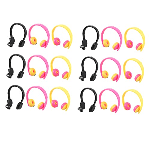UKCOCO 80 Stück Teiliges Mini Doll Headset mit Gemischten Mini Sonnenbrillen und Schwarzen Mikrofon Accessoires Realistische Puppendeko Modisch Robust Geeignet für Puppenkleidung und von UKCOCO