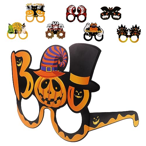 UKCOCO 8Stücke Teiliges Halloween Brillen Lustige Party Requisiten mit Gespenstern Fledermäusen und Kürbissen für Halloween Geburtstagsfeiern und Cosplay UKCOCO 8Stücke Teiliges Halloween Brillen Lustige Party Requisiten mit Gespenstern Fledermäusen und Kürbissen für Halloween Geburtstagsfeiern und Cosplay von UKCOCO