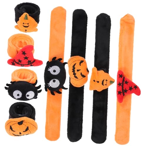 UKCOCO 8Stücke Teiliges Slap Armband für Halloween Themen Armbänder mit Kürbis Geist und Mitgebsel für Geburtstagsfeiern und Festivals von UKCOCO