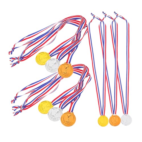 UKCOCO 9 Stück Medaillen Für Geburtstagsfeiern Partydekorationen Vorschulmedaillen Goodie Bag Stuffers Band Auszeichnungsmedaillen Gewinnermedaillen Für Sportstudenten von UKCOCO