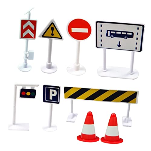 UKCOCO 9Stücke Sicherheitsstraßenschilder für Lernspielzeug zur Verkehrserziehung mit Realistischen Verkehrszeichen und Simulation von Straßenszenen für Interaktives UKCOCO 9Stücke Sicherheitsstraßenschilder für Lernspielzeug zur Verkehrserziehung mit Realistischen Verkehrszeichen und Simulation von Straßenszenen für Interaktives von UKCOCO