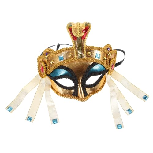 UKCOCO Ägyptische Schlangenmaske für Halloween Kreative Halbgesichtsmaske Kostümzubehör für Themenpartys Langlebig Sicher für Freunde Familie UKCOCO Ägyptische Schlangenmaske für Halloween Kreative Halbgesichtsmaske Kostümzubehör für Themenpartys Langlebig Sicher für Freunde Familie von UKCOCO