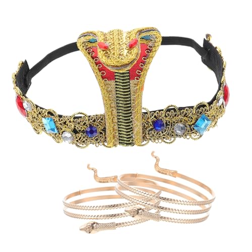 UKCOCO Ägyptisches Kostüm Zubehör Teilig Leichter Schlangen Stirnband und Armbänder Wiederverwendbar Party Accessoire für Damen für Halloween und Themenpartys UKCOCO Ägyptisches Kostüm Zubehör Teilig Leichter Schlangen Stirnband und Armbänder Wiederverwendbar Party Accessoire für Damen für Halloween und Themenpartys von UKCOCO