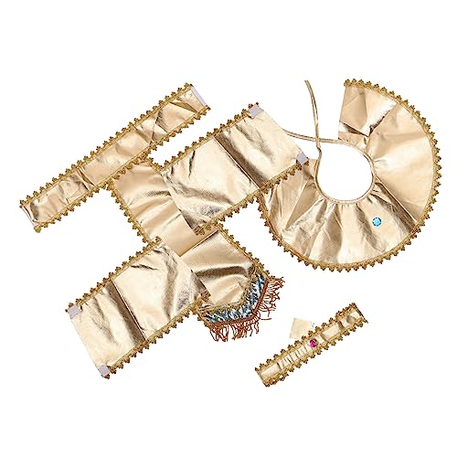 UKCOCO Ägyptisches Kostümzubehör Teilig mit Gürtel Halskragen Armschmuck und Kopfbedeckung Leichtes Wiederverwendbares Cosplay Accessoire für Halloween Party und Verkleidung von UKCOCO