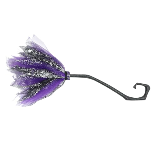 UKCOCO Abnehmbarer Plastik Hexenbesen Halloween Deko Besenstab Cosplay Requisite Leichter Flexibler Hexenbesen für Fasching und Party Detailreiches Design als und Partyaccessoire von UKCOCO