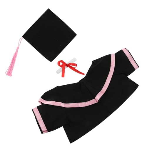 UKCOCO Abschlussbär-Outfit Kleidung für Stofftiere Abschlussbärentuch Bären-Plüschtier-Kostüm Kuscheltier Mütze Bärenpuppe verkleiden sich Bär Puppenkleidungszubehör Papier Rosa UKCOCO Abschlussbär-Outfit Kleidung für Stofftiere Abschlussbärentuch Bären-Plüschtier-Kostüm Kuscheltier Mütze Bärenpuppe verkleiden sich Bär Puppenkleidungszubehör Papier Rosa von UKCOCO