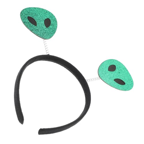UKCOCO Alien Stirnband für Halloween Plüschmaterial mit Augäpfeln Verstellbar für Erwachsene Kostümzubehör für Mottopartys Fasching von UKCOCO
