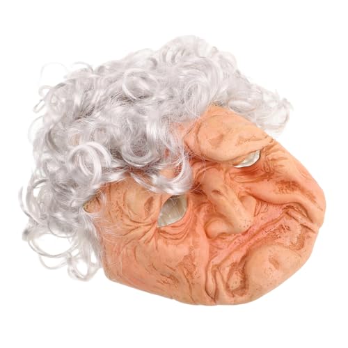 UKCOCO Alter Mann Maske mit Perücke Realistische Cosplay Maske für Erwachsene für Halloween Rollenspiele Partys Bühnenauftritte Bringt Spaß UKCOCO Alter Mann Maske mit Perücke Realistische Cosplay Maske für Erwachsene für Halloween Rollenspiele Partys Bühnenauftritte Bringt Spaß von UKCOCO