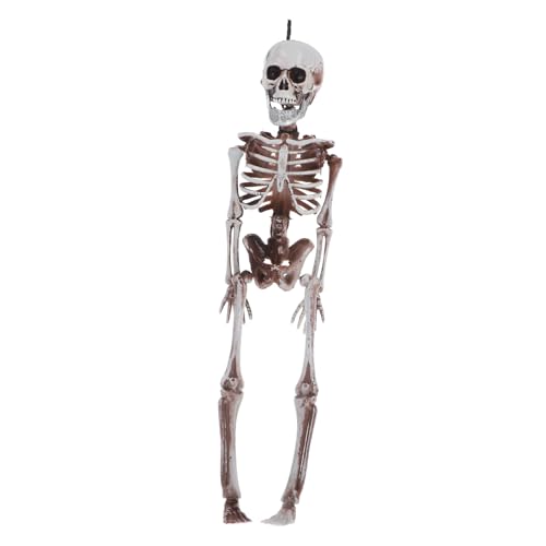 UKCOCO Bewegliches Kunststoff Skelett Modell Realistische Halloween Dekoration Leichtes Menschliches Skelett Ornament für Party Tisch und Gartendeko Langlebig und Vielseitig Einsetzbar von UKCOCO