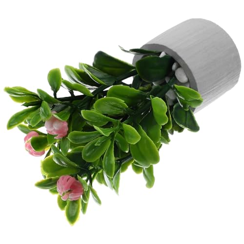 UKCOCO Bonsai Pflanzen im Topf Winziges Bonsai für Puppenhäuser und Miniaturen Langlebige Kunstpflanzen für Stilvolle Inneneinrichtungen Detail für Mini von UKCOCO