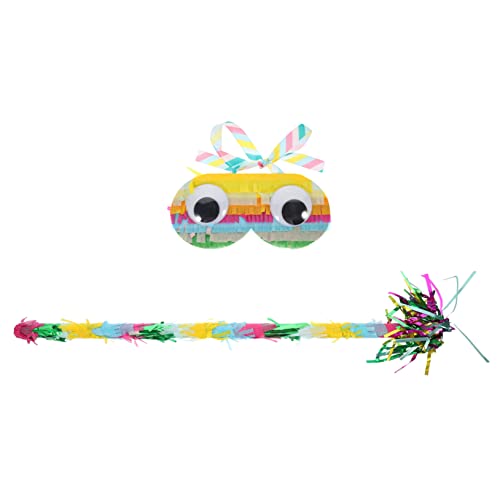 UKCOCO Bunte Pinata Spielset mit Augenmaske und Stick Partyspielzeug für Geburtstagsfeier Leicht Tragbar und Einfach zu Halten für Pinata Spiele und Karnevalsspiele UKCOCO Bunte Pinata Spielset mit Augenmaske und Stick Partyspielzeug für Geburtstagsfeier Leicht Tragbar und Einfach zu Halten für Pinata Spiele und Karnevalsspiele von UKCOCO