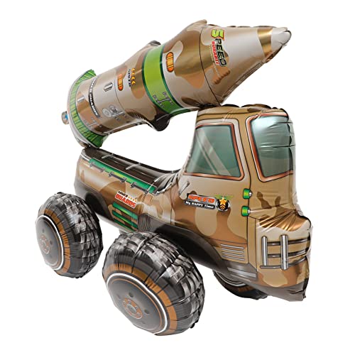 UKCOCO Camouflage Aluminium Folienballon für Jungen Geburtstagsdeko Helium Ballon für Kinderparty Fahrzeug Designs für Einzigartige Feiern von UKCOCO
