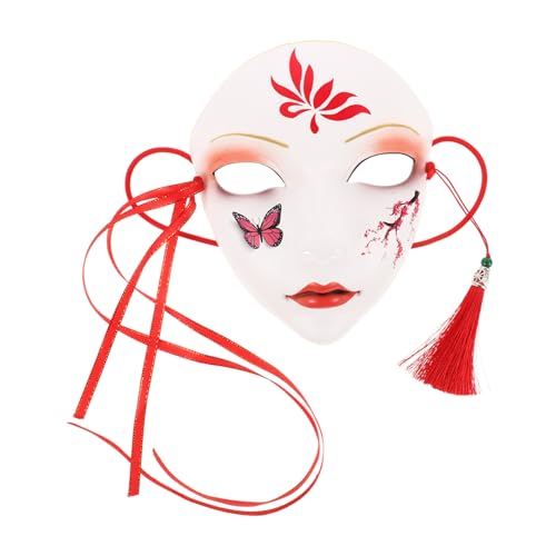 UKCOCO Chinesische Beauty Maske aus Handbemalt Atmungsaktiv und Langlebig für Halloween Cosplay Party Vollgesichtsdekoration für Erwachsene von UKCOCO