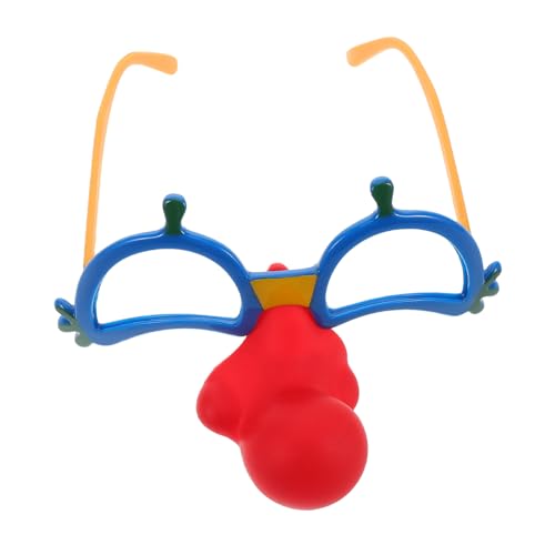 UKCOCO Clown-Brille mit roter Nase gläser favorisieren dekorativ Austauschbar Verkaufsstand Kind Zirkus Lustige Sonnenbrille Film lustige Nase Glas Ornament Kostüm Kleid Spaß Foto Plastik von UKCOCO
