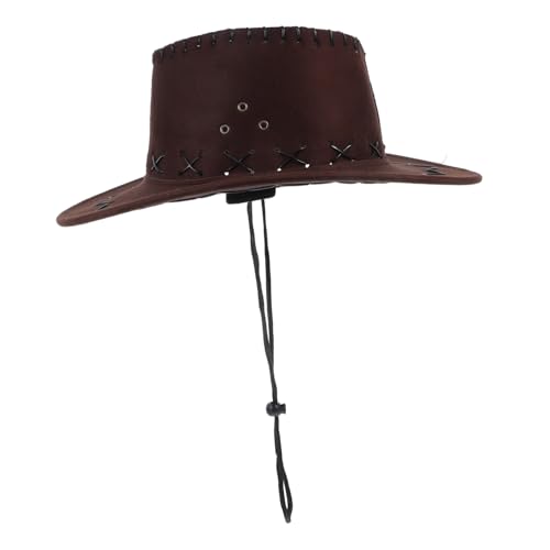 UKCOCO Cowboyhut für Jugend-Cowboy-Hut Mädchen-Cowgirl-Hut Westernhut für Cowboyhüte für Cowboyhut für Jungen kleiner Cowboyhut Polyester Kaffee von UKCOCO