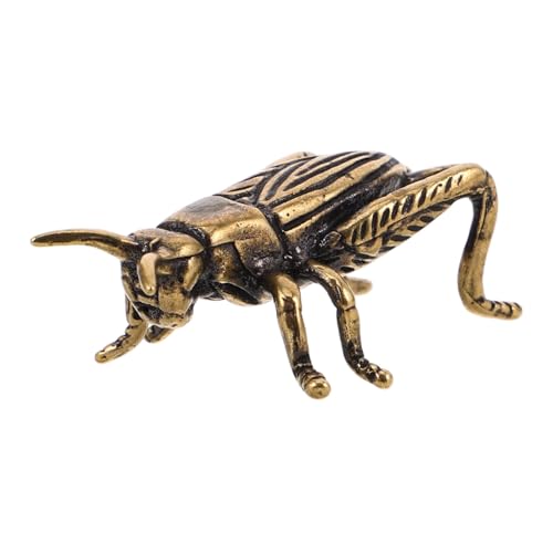 UKCOCO Cricket-Ornamente Kleine Tierfiguren Schreibtischfiguren Mini-tierfiguren Miniaturspielzeug Minifiguren Wohnkultur Kupfer Golden von UKCOCO