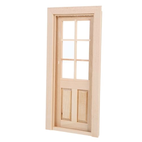 UKCOCO DIY Miniatur Dollhouse Tür Unlackierte Mini Möbel Ornament Miniatur Dekoration Doll Miniaturtürmodell Winziges Türmodell von UKCOCO