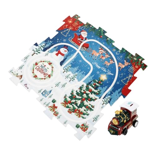 UKCOCO DIY Weihnachtszug Spielset mit Puzzle Gleisen Interaktives Kinderspielzeug ohne Batterie Fördert Logisches Räumliche Vorstellungskraft und Kreative Konstruktion für Kleinkinder UKCOCO DIY Weihnachtszug Spielset mit Puzzle Gleisen Interaktives Kinderspielzeug ohne Batterie Fördert Logisches Räumliche Vorstellungskraft und Kreative Konstruktion für Kleinkinder von UKCOCO