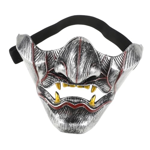 UKCOCO Dämonen Samurai Prajna Halbgesichtsmaske für Halloween Realistische Cosplay Maske für Maskenball Langlebiges Kunststoffdesign Geheimnisvolle Kostümrequisite Komfortable UKCOCO Dämonen Samurai Prajna Halbgesichtsmaske für Halloween Realistische Cosplay Maske für Maskenball Langlebiges Kunststoffdesign Geheimnisvolle Kostümrequisite Komfortable von UKCOCO