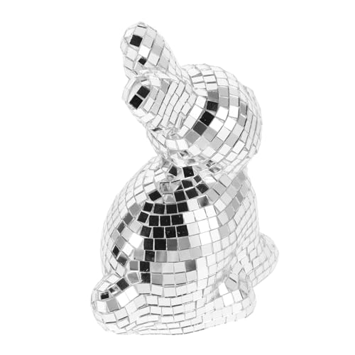 UKCOCO Disco Hase Handgefertigte Spiegel-Dekoration Für Hochzeiten Partys Und Tischdeko Reflektierendes Kaninchen-Design Silber Für Festliche Anlässe UKCOCO Disco Hase Handgefertigte Spiegel-Dekoration Für Hochzeiten Partys Und Tischdeko Reflektierendes Kaninchen-Design Silber Für Festliche Anlässe von UKCOCO