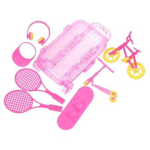 UKCOCO Doll Accessories Set Teilig mit Puppenkoffer Kopfhörer Tennisracket Sonnenhut Skateboard Scooter Fahrrad Realistisches für Puppenhaus Langlebig Zufällige Farbe Zufällige Farbe UKCOCO Doll Accessories Set Teilig mit Puppenkoffer Kopfhörer Tennisracket Sonnenhut Skateboard Scooter Fahrrad Realistisches für Puppenhaus Langlebig Zufällige Farbe Zufällige Farbe von UKCOCO